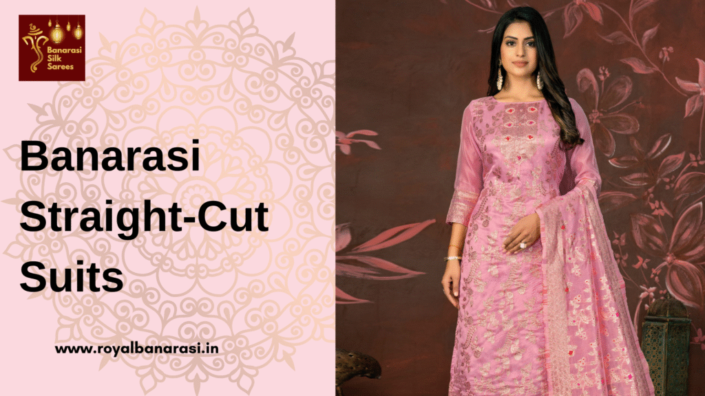 Heavy Work Banarasi Straight-Cut Suits